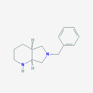 molecular formula HClC14H20N2HCl B233998 (4aS,7aS)-6-苄基八氢-1H-吡咯并[3,4-b]吡啶 CAS No. 151213-39-7