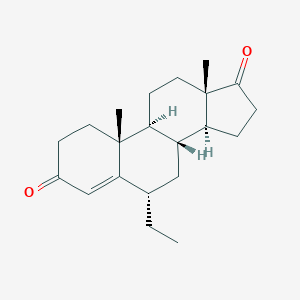 molecular formula C11 H14 N2 O B234025 6-Ethylandrost-4-ene-3,17-dione CAS No. 156264-67-4