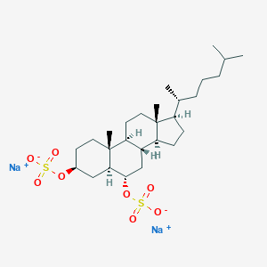 molecular formula C27H46Na2O8S2 B234031 Cholestan-3,6-diyl disulfate CAS No. 141677-53-4