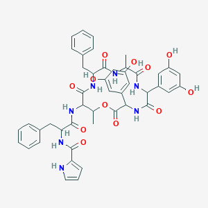 molecular formula C46H47N7O12 B234149 胭脂红霉素 I CAS No. 143728-97-6