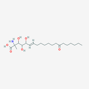 molecular formula C21H39NO6 B234169 6-Eicosenoic acid, 2-amino-3,4,5-trihydroxy-2-methyl-14-oxo- CAS No. 145401-48-5