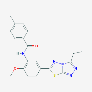 N-[5-(3-ethyl[1,2,4]triazolo[3,4-b][1,3,4]thiadiazol-6-yl)-2-methoxyphenyl]-4-methylbenzamide