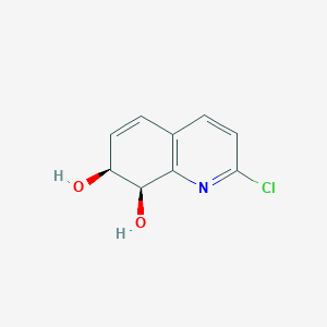 molecular formula C9H8ClNO2 B234301 2-Chloro-7,8-dihydro-7,8-dihydroxyquinoline CAS No. 151262-67-8
