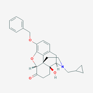 molecular formula C27H29NO4 B234386 17-(Cyclopropylmethyl)-7-benzyl-4,5-epoxy-3,14-dihydroxymorphinan-6-one CAS No. 153567-11-4