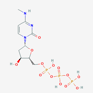 molecular formula C10H18N3O13P3 B234427 [hydroxy-[[(2R,3S,5R)-3-hydroxy-5-[4-(methylamino)-2-oxopyrimidin-1-yl]oxolan-2-yl]methoxy]phosphoryl] phosphono hydrogen phosphate CAS No. 149674-24-8