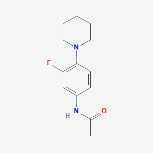 N-[3-fluoro-4-(1-piperidinyl)phenyl]acetamide