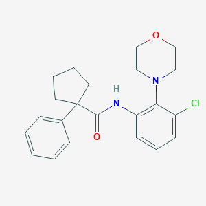 molecular formula C22H25ClN2O2 B234489 N-(3-chloro-2-morpholin-4-ylphenyl)-1-phenylcyclopentanecarboxamide 