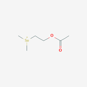 molecular formula C6H13O2Se+ B234541 Acetylselenonium choline CAS No. 143501-96-6
