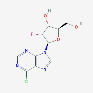 molecular formula C10H10ClFN4O3 B234548 6-Chloro-9-(2-deoxy-2-fluororibofuranosyl)purine CAS No. 150863-84-6