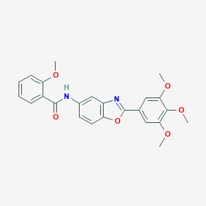 molecular formula C24H22N2O6 B234587 2-methoxy-N-[2-(3,4,5-trimethoxyphenyl)-1,3-benzoxazol-5-yl]benzamide 