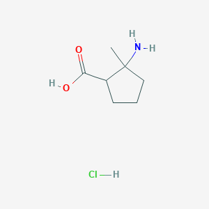 molecular formula C7H13NO2HCl B234604 cis-2-Amino-2-methylcyclopentanecarboxylic acid hydrochloride CAS No. 156292-34-1