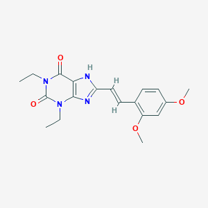 molecular formula C19H22N4O4 B234609 (E)-8-(2,4-Dimethoxystyryl)-1,3-diethylxanthine CAS No. 155271-02-6