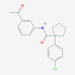 molecular formula C20H20ClNO2 B234637 N-(3-acetylphenyl)-1-(4-chlorophenyl)cyclopentanecarboxamide 