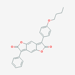molecular formula C45H57Cl2N9O6 B234652 3-(4-Butoxyphenyl)-7-phenylfuro[2,3-f][1]benzofuran-2,6-dione CAS No. 152165-67-8