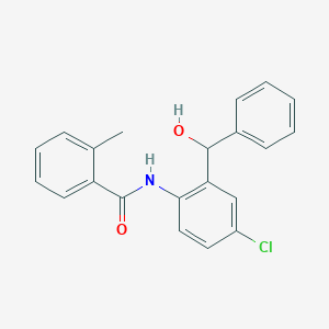 molecular formula C21H18ClNO2 B234692 N-{4-chloro-2-[hydroxy(phenyl)methyl]phenyl}-2-methylbenzamide 