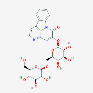 molecular formula C26H28N2O12 B234704 Bruceolline B CAS No. 159194-91-9