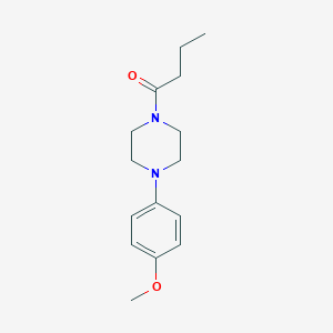 molecular formula C15H22N2O2 B234747 1-[4-(4-Methoxyphenyl)piperazin-1-yl]butan-1-one 