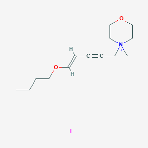 molecular formula C14H24INO2 B234757 4-(5-Butoxy-4-penten-2-ynyl)-4-methylmorpholinium iodide CAS No. 143337-75-1