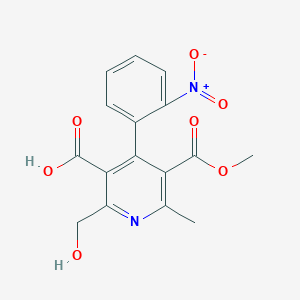 molecular formula C16H14N2O7 B023494 Hydroxydehydro Nifedipine Carboxylate CAS No. 34783-31-8