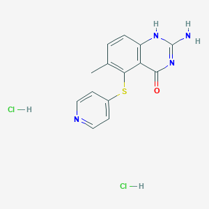 molecular formula C14H14Cl2N4OS B023498 Nolatrexed dihydrochloride CAS No. 152946-68-4