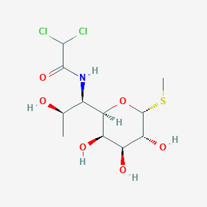 molecular formula C11H19Cl2NO6S B234981 Chloramlincomycin CAS No. 148077-14-9