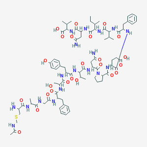 molecular formula C79H114N18O24S B234994 S-(Acetamidomethyl)cysteinylalanylglycylphenylalanylseryltyrosylthreonylasparaginylprolyl-alpha-glutamylphenylalanylvalylisoleucylasparaginylvaline CAS No. 155773-74-3