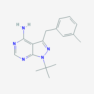 molecular formula C17H21N5 B023500 1-叔丁基-3-(3-甲基苄基)-1H-吡唑并[3,4-D]嘧啶-4-胺 CAS No. 956025-83-5