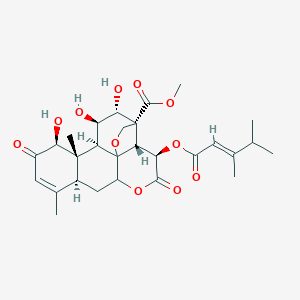 Picras-3-en-21-oic acid, 15-((3,4-dimethyl-1-oxo-2-pentenyl)oxy)-13,20-epoxy-1,11,12-trihydroxy-2,16-dioxo-, methyl ester, (1beta,11beta,12alpha,15beta(E))-