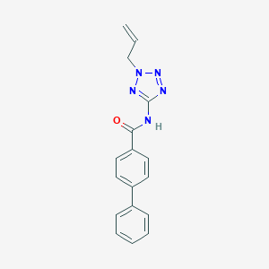 molecular formula C17H15N5O B235086 N-[2-(prop-2-en-1-yl)-2H-tetrazol-5-yl]biphenyl-4-carboxamide 