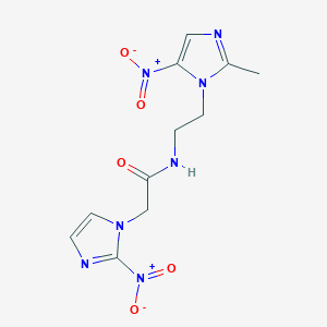molecular formula C11H15N7O5 B235110 N-[2-(2-methyl-5-nitroimidazol-1-yl)ethyl]-2-(2-nitroimidazol-1-yl)acetamide CAS No. 154094-89-0