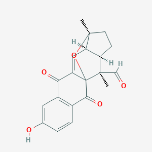 B235150 (12R,13R,16S,18R)-6-Hydroxy-16,18-dimethyl-2,9-dioxo-17-oxapentacyclo[11.4.1.01,10.03,8.012,16]octadeca-3(8),4,6,10-tetraene-18-carbaldehyde CAS No. 149471-07-8