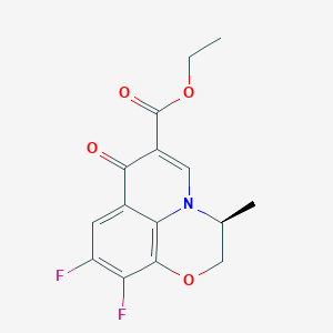molecular formula C15H13F2NO4 B023523 (S)-Ethyl 9,10-difluoro-3-methyl-7-oxo-3,7-dihydro-2H-[1,4]oxazino[2,3,4-ij]quinoline-6-carboxylate CAS No. 106939-34-8