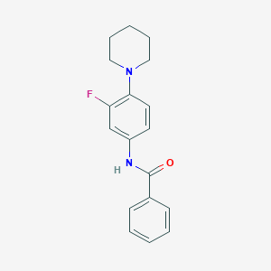 molecular formula C18H19FN2O B235305 N-[3-fluoro-4-(1-piperidinyl)phenyl]benzamide 