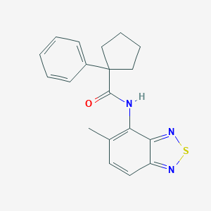 molecular formula C19H19N3OS B235319 N-(5-methyl-2,1,3-benzothiadiazol-4-yl)-1-phenylcyclopentanecarboxamide 
