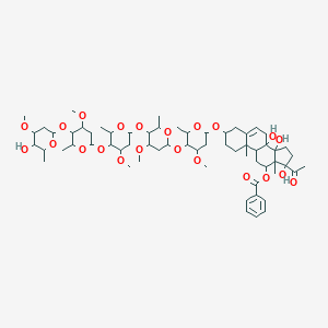 molecular formula C63H96O22 B235344 Calotroposide B CAS No. 146714-00-3
