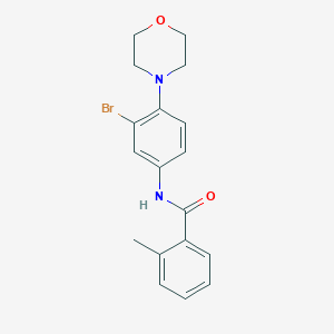 molecular formula C18H19BrN2O2 B235352 N~1~-(3-bromo-4-morpholinophenyl)-2-methylbenzamide 