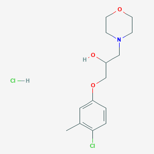 molecular formula C14H21Cl2NO3 B2353726 1-(4-Chloro-3-methylphenoxy)-3-morpholinopropan-2-ol hydrochloride CAS No. 478653-82-6