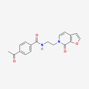 molecular formula C18H16N2O4 B2353727 4-乙酰-N-(2-(7-氧代呋喃[2,3-c]吡啶-6(7H)-基)乙基)苯甲酰胺 CAS No. 2034415-41-1