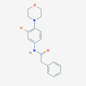molecular formula C18H19BrN2O2 B235373 N-[3-bromo-4-(4-morpholinyl)phenyl]-2-phenylacetamide 