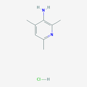 molecular formula C8H13ClN2 B2353730 2,4,6-Trimethylpyridin-3-amine hydrochloride CAS No. 71595-27-2