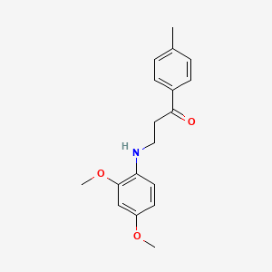 molecular formula C18H21NO3 B2353747 3-(2,4-Dimethoxyanilino)-1-(4-methylphenyl)-1-propanone CAS No. 477319-04-3