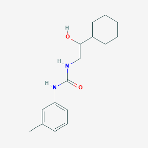molecular formula C16H24N2O2 B2353750 1-(2-Cyclohexyl-2-hydroxyethyl)-3-(m-tolyl)urea CAS No. 1351602-99-7