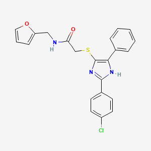 2-{[2-(4-chlorophenyl)-5-phenyl-1H-imidazol-4-yl]thio}-N-(2-furylmethyl)acetamide