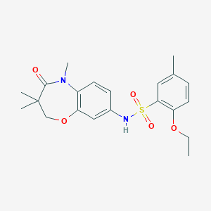 2-ethoxy-5-methyl-N-(3,3,5-trimethyl-4-oxo-2,3,4,5-tetrahydrobenzo[b][1,4]oxazepin-8-yl)benzenesulfonamide