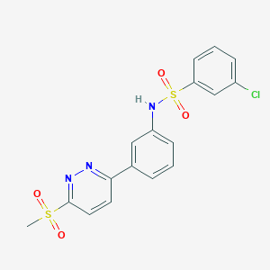 3-chloro-N-(3-(6-(methylsulfonyl)pyridazin-3-yl)phenyl)benzenesulfonamide