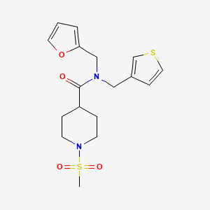 molecular formula C17H22N2O4S2 B2353769 N-(furan-2-ylmethyl)-1-(methylsulfonyl)-N-(thiophen-3-ylmethyl)piperidine-4-carboxamide CAS No. 1219903-04-4