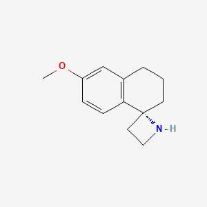 molecular formula C13H17NO B2353771 6'-methoxy-3',4'-dihydro-2'H-spiro[azetidine-2,1'-naphthalene] CAS No. 1488970-91-7