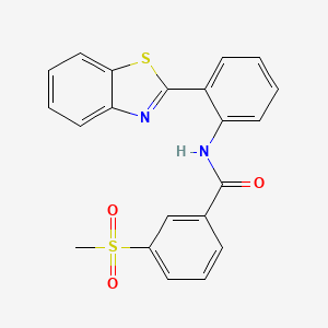 molecular formula C21H16N2O3S2 B2353779 N-(2-(benzo[d]thiazol-2-yl)phenyl)-3-(methylsulfonyl)benzamide CAS No. 896290-47-4