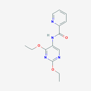 molecular formula C14H16N4O3 B2353782 N-(2,4-二乙氧基嘧啶-5-基)吡啶甲酰胺 CAS No. 1448050-75-6