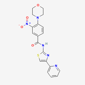 4-morpholino-3-nitro-N-(4-(pyridin-2-yl)thiazol-2-yl)benzamide